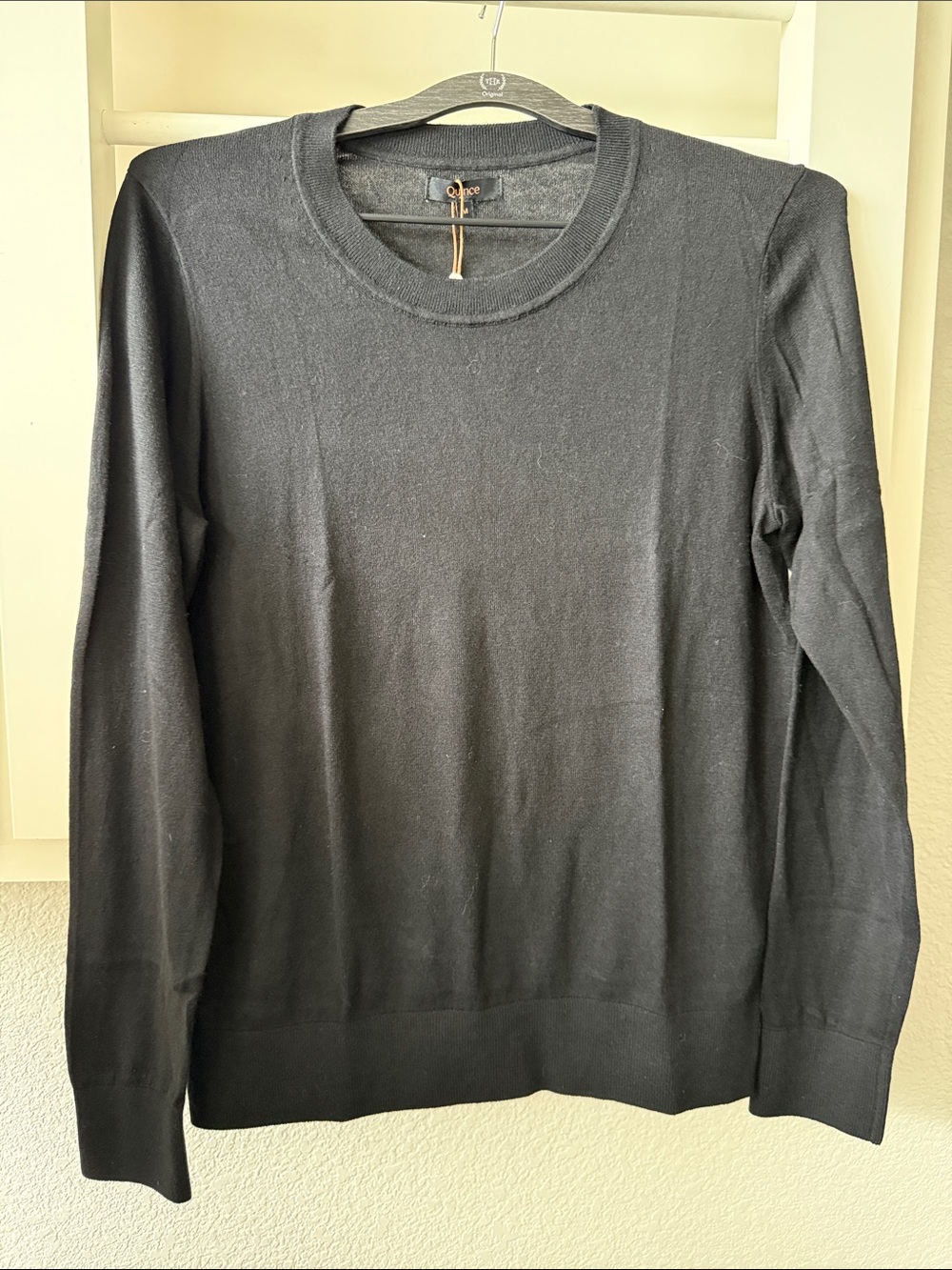 Quince Women’s Black Crewneck Sweater